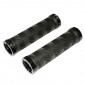 HAND GRIPS FOR MTB/URBAN- NEWTON CHEVRON PATTERN- BLACK - DOUBLE LOCK BLACK L130mm (PAIR)