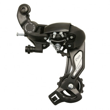 DERAILLEUR-REAR-FOR MTB- P2R 8 SPEED. BLACK EIGHT LONG CAGE- (COMPATIBLE SHIMANO > 30T. )
