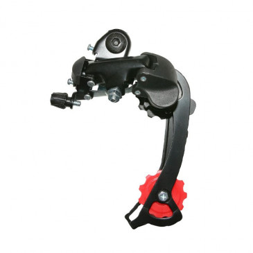 DERAILLEUR-REAR-FOR MTB- P2R 8/7 SPEED. BLACK TZ LONG CAGE- TO SCREW (COMPATIBLE SHIMANO > 30T. )