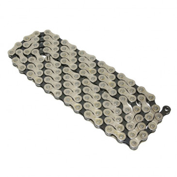 CHAIN FOR BICYCLE - 7/8 SPEED.P2R SILVER 116 LINKS - COMPATIBLE SHIMANO ET SRAM