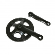 CHAINSET FOR MTB - P2R 5/6 SPEED -STEEL- BLACK 127mm - 36Teeth. WITH CHAIN GUARD 3700948091593