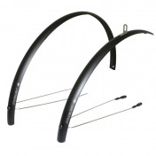 MUDGUARD FOR URBAN/TREKKING- ON STAYS- 28'' STRONGLIGHT R'LIGHT 41mm - MATT BLACK - Stainless steel rods mounting (COMPLETE SET) 3700223713899