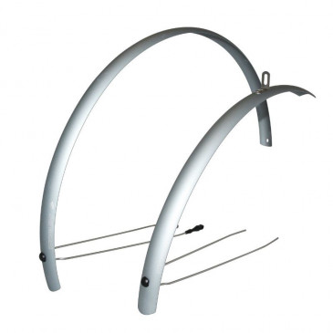 MUDGUARD FOR URBAN/TREKKING- ON STAYS- 28'' STRONGLIGHT R'LIGHT 41mm - MATT GREY - Stainless steel rods mounting (COMPLETE SET) 3700223713905