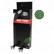 RUBAN DE GUIDON / CINTRE NEWTON SILICONE VERT FLUO/NOIR AVEC BOUCHONS 3700948093863