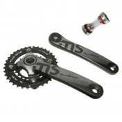 CHAINSET FOR MTB- SUNRACE 10 Speed MS10 -ALUMINIUM- BLACK 175mm 36-22 INTEGRATED WITH CUPS 4710944250732