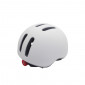 URBAN BIKE ADULT HELMET- POLISPORT COMMUTER-WHITE MATT- WITH GREY VISOR- EURO 54-58 SYSTEM QUICK LOCK WITH INTEGRATED LIGHTING