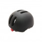 URBAN BIKE ADULT HELMET- POLISPORT COMMUTER -BLACK MATT WITH GREY VISOR- EURO 54-58 SYSTEM QUICK LOCK WITH INTEGRATED LIGHTING 5604415085864