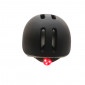 URBAN BIKE ADULT HELMET- POLISPORT COMMUTER -BLACK MATT WITH GREY VISOR- EURO 54-58 SYSTEM QUICK LOCK WITH INTEGRATED LIGHTING 5604415085864