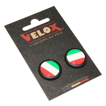 HANDLEBAR END PLUG- FOR ROAD BIKE- VELOX DOMING ITALY (PAIR ON CARD) 3660429386313