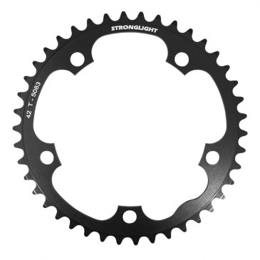 PLATEAU ROUTE 5BRA D.130 STRONGLIGHT DURAL 42DTS INTERIEUR NOIR TYPE SHIMANO 8/9V. 3700223719525