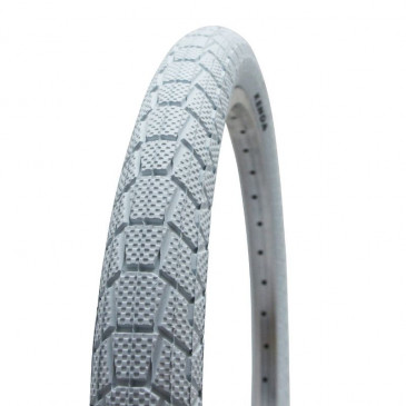 TYRE FOR BMX BIKE- 20 x 1.95 KENDA SLICK White -RIGID-(50-406)