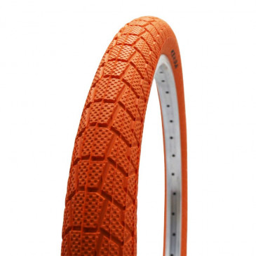 TYRE FOR BMX BIKE- 20 x 1.95 KENDA SLICK ORANGE -RIGID-(50-406) 3700948148914