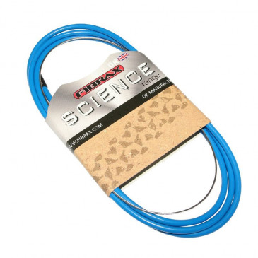 TRANSMISSION DERAILLEUR FIBRAX FCG BLEU/CABLE INOX AVEC EMBOUTS DE GAINE (VENDU A L'UNITE) 5027373552757