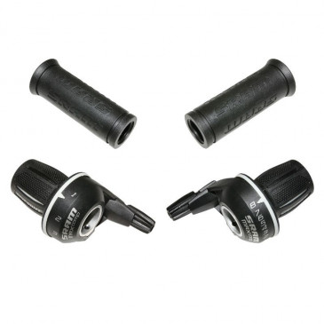 MANETTE VTT SRAM GRIPSHIFT DROITE MRX 3x8V. COMPATIBLE SHIMANO (VENDU A LA PAIRE EN BOITE) - POIGNEE TOURNANTE 0510845006452