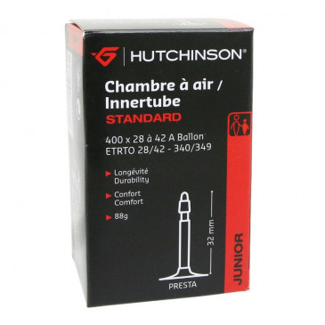 INNER TUBE FOR BICYCLE 400 x 28-42A HUTCHINSON -PRESTA VALVE- LENGTH 32m 88g 3248382028381