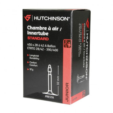 INNER TUBE FOR BICYCLE 450 x 28-42A HUTCHINSON -PRESTA VALVE- LENGTH 32m 97g 3248382028404