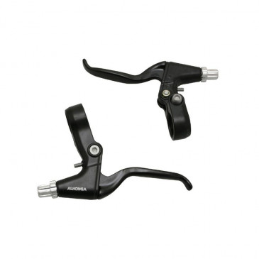 BRAKE LEVERS SET- -FOR MTB/URBAN- "3 FINGER" NEWTON -ALUMINIUM BLACK FOR V-BRAKE (PAIR)