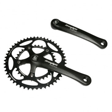 CHAINSET FOR ROAD BIKE- STRONGLIGHT 9/10 Speed IMPACT BLACK 172.5mm 50-34 (TAPERED SQUARE 107mm)