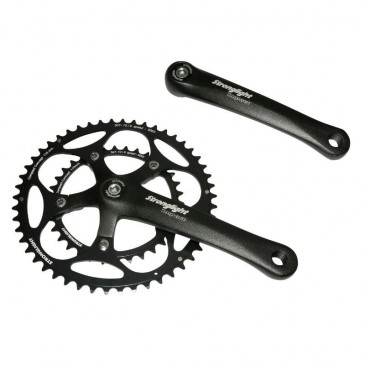PEDALIER ROUTE STRONGLIGHT 9/10V. IMPACT NOIR 170mm 50-34 COMPATIBLE 8V. (AXE CARRE 107mm) 3700223719877