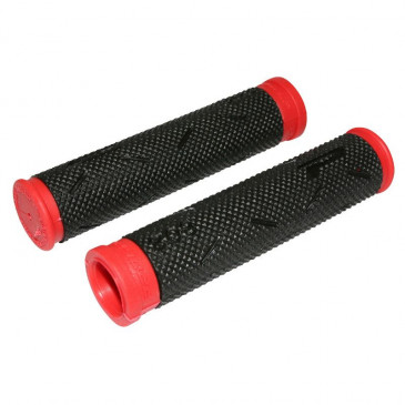 POIGNEE VTT PROGRIP 808 NOIR/ROUGE Ø22mm L120mm (PAIRE) 0801766073808