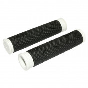 HAND GRIPS FOR MTB- PROGRIP 808 BLACK/WHITE Ø22mm L120mm (PAIR) 0801766074089