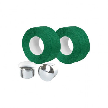 HANDLEBAR TAPE- VELOX TRESSOSTAR 90 -COTTON- DARK GREEN 20mm x 2,80M (PAIR ON BLISTER)