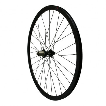 ROUE GRAVEL / ROUTE 700 P2R ARRIERE DISQUE CENTERLOCK TUBELESS READY MOYEU ROULEMENT NOIR CASSETTE 11/10V. AXE TRAVERSANT 12/142 JANTE 19C 32 RAYONS ACIER NOIR