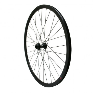 WHEEL FOR GRAVEL /CYCLOCROSS - 700 P2R FRONT- DISC CENTERLOCK - BEARINGS HUB - BLACK - THRU AXLE 12/100mm (FOR TYRE 25/28/32) - TUBELESS READY