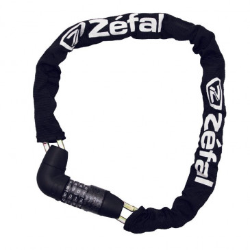 ANTITHEFT FOR BICYCLE - COMBINATION CHAIN LOCK - ZEFAL M12 Ø 8mm L0.80M BLACK