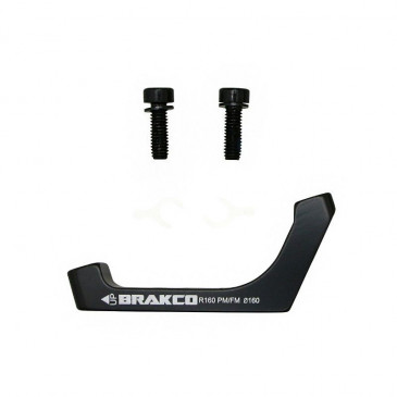 ADAPTATEUR FREIN A DISQUE ROUTE ARRIERE BRAKCO DISQUE 160mm ETRIER POST-MOUNT SUR CADRE FLATMOUNT 8013271236124