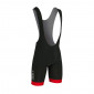 ADULT BIB SHORTS - GIST COOLMAX BLACK RED BORDER - M - 5116