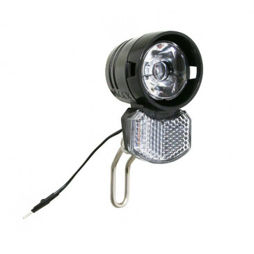 HEAD LIGHT ON DYNAMO - ON FORK- AXA ECOLINE LED 15LUX BLACK 3700948124673