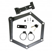 ANTIVOL VELO PLIABLE/PLIANT AXA FOLD 100 L 90 cm NOIR AVEC SUPPORT (MAILLON 7 mm) - SECURITE NIVEAU 9/15 8713249263175