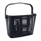 FRONT BASKET- PLASTIC- BLACK WITH HANDLE - Wd 60mm - ON CLIPS (With adapters 22/26/32) - MAX LOAD 5 KGS
