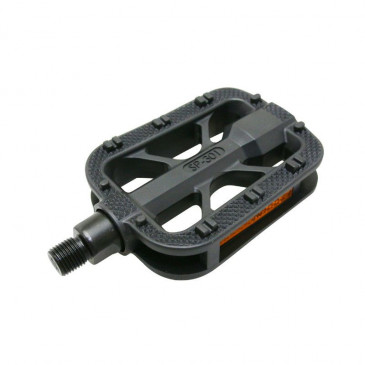 FLAT PEDAL FOR MTB RESIN P2R " JUNIOR"BLACK 1/2" (PAIR)