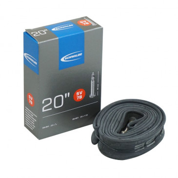 CHAMBRE A AIR VELO 20 x 0.90 / 1.00 SCHWALBE VALVE PRESTA (23/25-451) (SV7B)