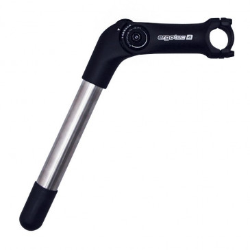 QUILL STEM FOR URBAN BIKE- ERGOTEC OCTOPUS - ADJUSTABLE FOR BAR Ø 25.4mm L 110mm BLACK (stem tube 230mm)