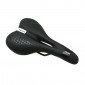 SADDLE- NEWTON FOR CITY BIKE- GEL ERGONOMIC "FOR MEN" BLACK-SHAPE MEMORY- CENTRAL HOLE 260x155mm