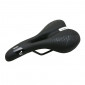 SADDLE- NEWTON FOR CITY BIKE- GEL ERGONOMIC "FOR MEN" BLACK-SHAPE MEMORY- CENTRAL HOLE 260x155mm