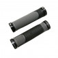 HAND GRIPS FOR MTB- PROGRIP ATV 997 -DUAL DENSITY- OPEN END + LOCK ON BLACK/GREY 130mm -SUPPLIED WITH NOZZLES-(PAIR)