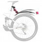 MUDGUARD FOR MTB - REAR 27.5"-29" ZEFAL DEFLECTOR RM90+ BLACK RESIN FOR TYRE MAX W. 3.0" DOUBLE JOINTED ARM Ø. 25-32mm 3420582532015
