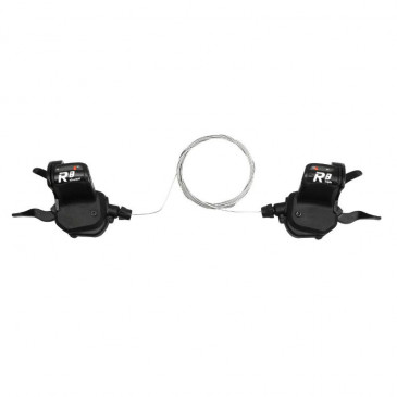 GEAR SHIFTERS SET- FOR ROAD BIKE P2R FOR FLAT BAR 8Speed PUSH-PULL COMPATIBLE SHIMANO TRIPLE (PAIR)