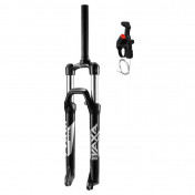 FOURCHE VTT 29 " ZOOM VAXA 28 NOIR REGLABLE/BLOCABLE AU GUIDON DEB. 100MM PIVOT LISSE 295mm 1''1/8-28,6 EXTERIEUR COMPATIBLE DISQUE 3700948106433