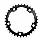 CHAINRING FOR ROAD BIKE- 5 Arms- 34T.Ø 110 -INNER- ALUMINIUM BLACK- 7075 TA ZEPHYR (SHIMANO TYPE) 9/10Speed. 3662458001649