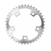 CHAINRING FOR ROAD BIKE- 5 Arms- 40T.Ø 110 -OUTER- ALUMINIUM SILVER- 7075 TA ZEPHYR (SHIMANO TYPE) 9/10Speed. 3662458001953