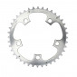 CHAINRING FOR ROAD BIKE- 5 Arms- 40T.Ø 110 -OUTER- ALUMINIUM SILVER- 7075 TA ZEPHYR (SHIMANO TYPE) 9/10Speed. 3662458001953