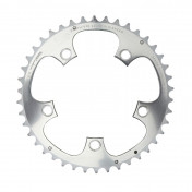 CHAINRING FOR ROAD BIKE- 5 Arms- 42T.Ø 110 -OUTER- ALUMINIUM SILVER- 7075 TA ZEPHYR (SHIMANO TYPE) 9/10Speed. 3662458001977
