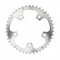 CHAINRING FOR ROAD BIKE- 5 Arms- 42T.Ø 110 -OUTER- ALUMINIUM SILVER- 7075 TA ZEPHYR (SHIMANO TYPE) 9/10Speed. 3662458001977