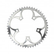 CHAINRING FOR ROAD BIKE- 5 Arms- 50T.Ø 110 -OUTER- ALUMINIUM SILVER- 7075 TA ZEPHYR (SHIMANO TYPE)9/10Speed. 3662458002059