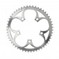 CHAINRING FOR ROAD BIKE- 5 Arms- 51T Ø 110 -OUTER- ALUMINIUM SILVER- 7075 TA ZEPHYR (SHIMANO TYPE) 9/10Speed. 3662458002066